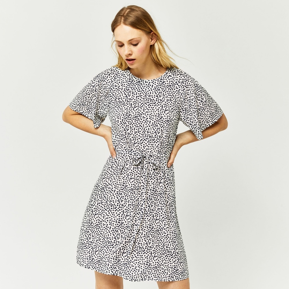 Warehouse London Mini Mono Block Flippy Dress